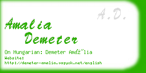amalia demeter business card